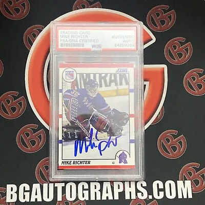 1990-91 Mike Richter Score Rookie Card #74 Autographed PSA Auto Authentic • $79.99