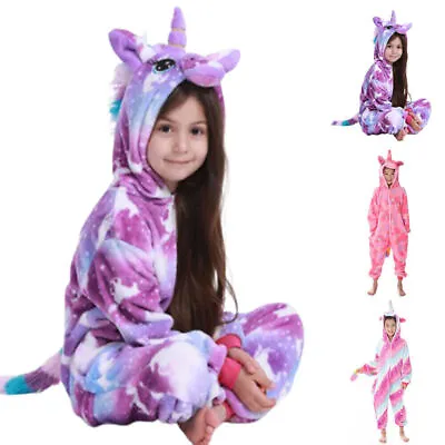 Unicorn 1Onesie One Piece Kids Girls Pyjamas Jumpsuit Sleepsuit Costume Gifts UK • £13.10