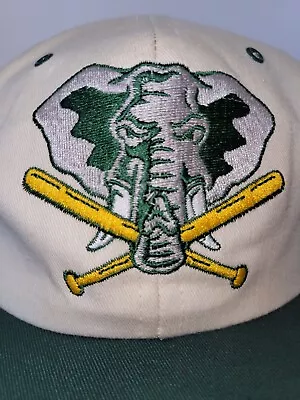 Vtg. Oakland A’s 90's Era Lifesavers Snapback Hat Cap Stomper Elephant Baseball • $59.99