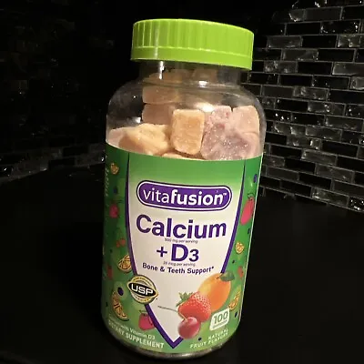 Vitafusion Calcium + D3 Gummy Vitamins For Adults 100 Count Gummies • $7