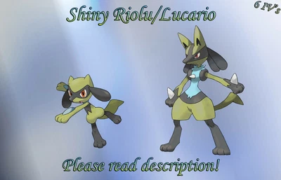 $2.99 • Buy Shiny Riolu/Lucario 6IV - Pokemon X/Y OR/AS S/M US/UM Sword/Shield