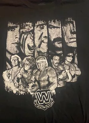 WWE Legends Black Tee Shirt Size 5xl Hulk Hogan Ric Flair Bret Hart Warrior Wwf • $8.09