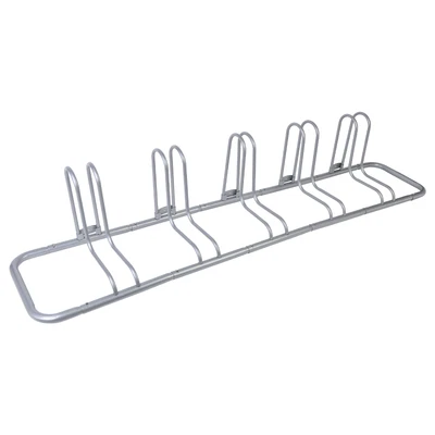 $81.79 • Buy Adjustable Storage Stand For Bicycle Parking Space 5Bike Floor Rack Silver Steel