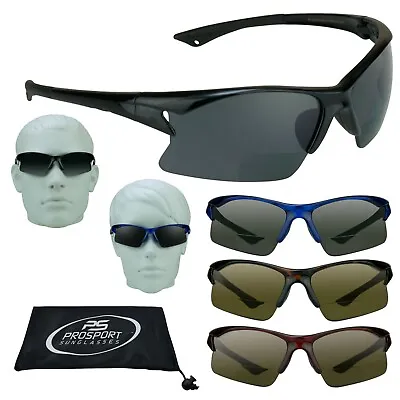 Sport Bifocal Sunglasses Safety Sun Readers Men Women Golf Cycling Wrap TR90  • $15.99