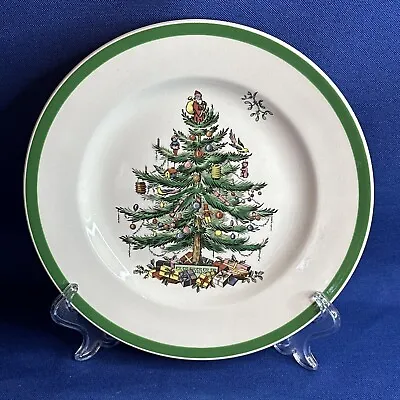 1 Spode Christmas Tree Salad Or Bread And Butter Plate England 7 3/4  Mint • $8.05