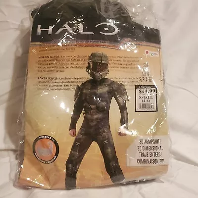 Small 4-6 Kids' - Halo Master Chief Classic Muscle Halloween Costume Disguise • $8