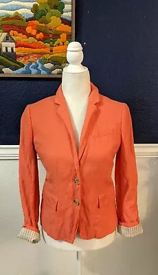 J. Crew Schoolboy Blazer Herringbone Casablanca Blue Boyfriend Sz 10 Medium M • $54.95