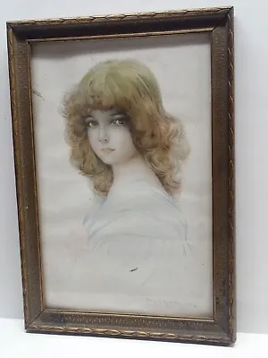 £98.31 • Buy Antique Engraving Etching Maurice Milliere Portrait Young Woman Numbered Signed