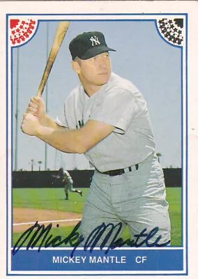 Mickey Mantle Autographed Baseball Card • $100