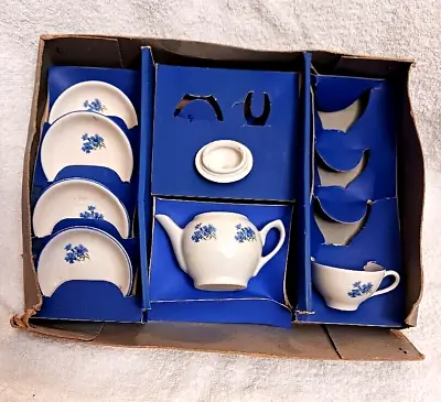 Partial Vintage Miniature China Tea Set For Small Child Forget-Me-Nots • $4.99