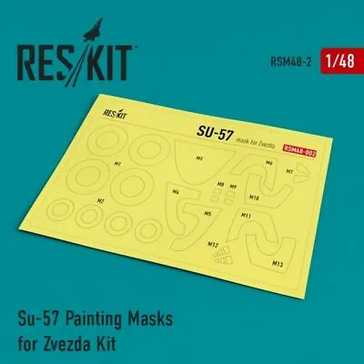 1/48 ResKit RSM48-0002 Su-57 Pre-cut Painting Masks For Zvezda Kit • $10