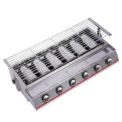 Gas Grill 6-Burner Outdoor BBQ Grill Stainless Steel Camping Griddle Station  • $115.90