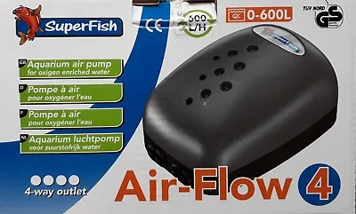£39.99 • Buy Superfish Aquarium Air Pump Air Flow Mini, Air Flow 1, Air Flow 2, Air Flow 4