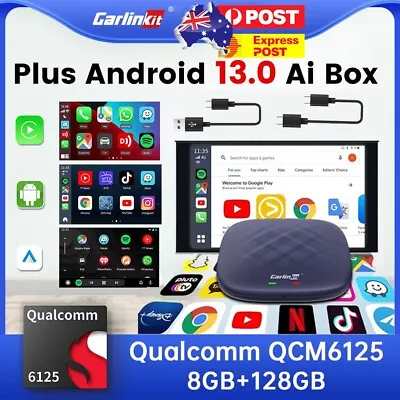 Carlinkit Android 13 Wireless Carplay AI BOX Android Auto GPS BT Adapter 8+128GB • $199.19