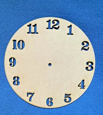 Wooden MDF Clock Face With Pre Cut Numbers 20cm25cm 29cm • £4.50