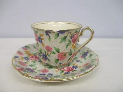 Vintage Royal Winton Old Cottage Chintz Small Tea Cup & Saucer • $6