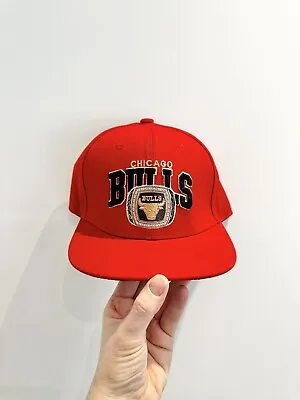 Genuine Mitchell & Ness Chicago Bulls Snapback NBA USA Red Cap Adjustable New • £15