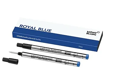 Montblanc Legrand Rollerball  Royal Blue Fine  Pt New In Box 124502  2 Refills • $28.95