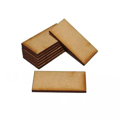 RECTANGLE 75mm X 50mm NATURAL MDF BASES For Roleplay Miniatures • £12.85