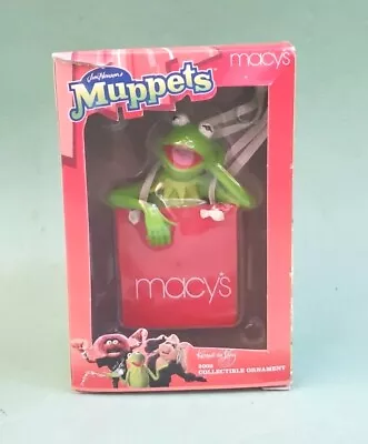 Kermit The Frog X Macys 2002 Ornament Jim Henson Muppets Christmas Hanger 2.5  • $11.99