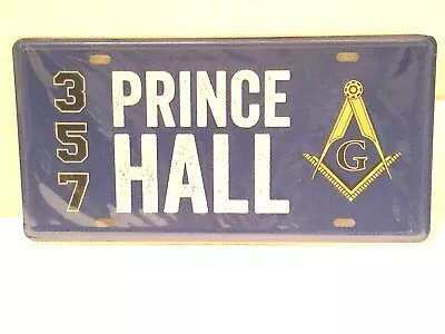 Blue Masonic Prince Hall  357 License Plate - NEW Sealed -  Mason Square • $13.50