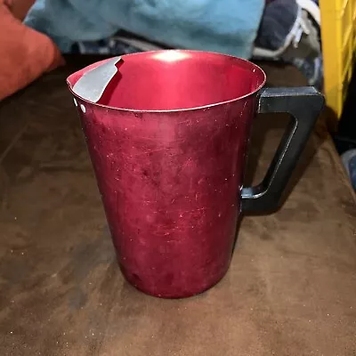 Vintage Bascal Red Metal Pitcher • $14.40