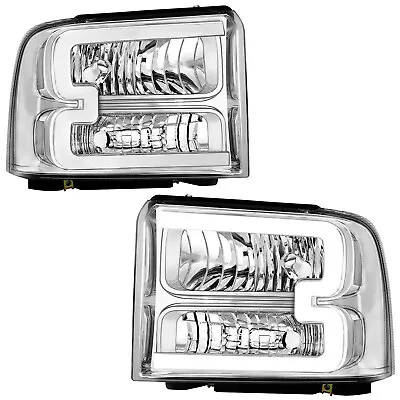 LED DRL Headlights For 2005-2007 Ford F250 F350 F450 F550 Super Duty Left+Right • $76.99