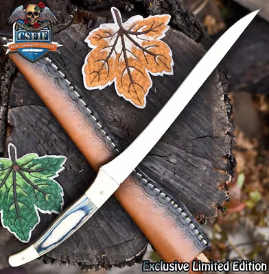 CSFIF Custom Forged Full Tang Knife AUS-10 Steel Hard Wood EDC Outdoor Gift • $8.50