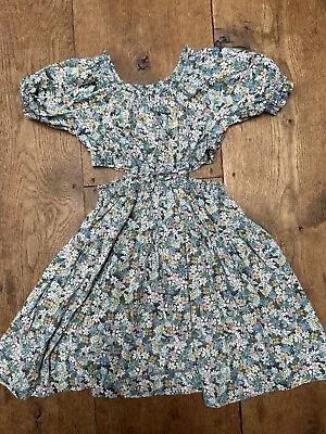 Zara Girls Cut Out Flower Dress Aged 6 Years • £9