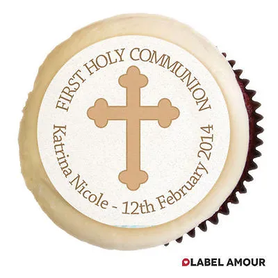 PERSONALISED Baby Child First Holy Communion Party Cupcake Edible Toppers Cake • £2.29