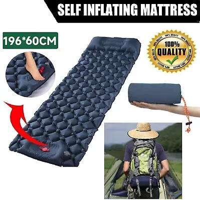 Inflating Camping Sleeping Pad Air Mat Bed Mattress Foam Camp Hiking Ultralight • $52.99