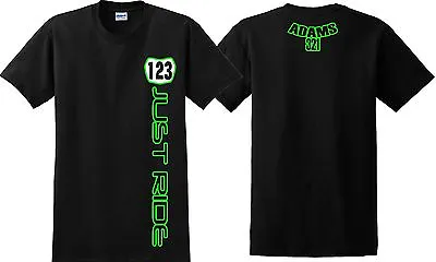 Just Ride Custom Number Plate T Shirt Mx Motocross Yz Crf Kx Ktm Race Bike • $31.99