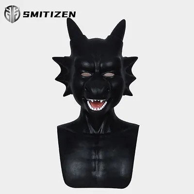 Smitizen Silicone Black Dragon Monster Head Mask Male Fetish Party  • $299