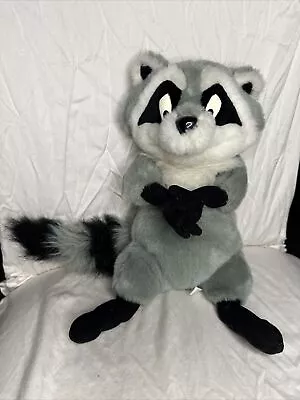 Disney Vintage Pocahontas Meeko Racoon Chattering Plush 11  Mattel 1995 • $12