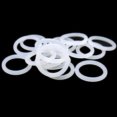 $3.39 • Buy White Wire Dia 1.0mm Silicon Rubber O-Ring Seals Washer OD 3-50mm
