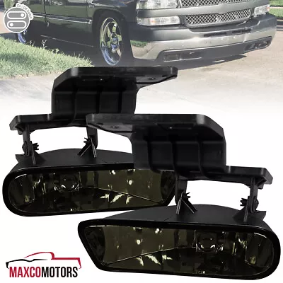 Smoke Fog Lights Fits 1999-2002 Chevy Silverado 00-06 Tahoe Suburban Bumper Lamp • $27.49