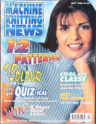 Machine Knitting News Pattern Magazine July 1998  Ladies Mens Toy Clothes • £6.99