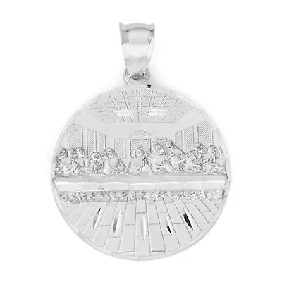 925 Sterling Silver Saint Last Supper Pendant Jesus Piece Religious Jewelry • $45