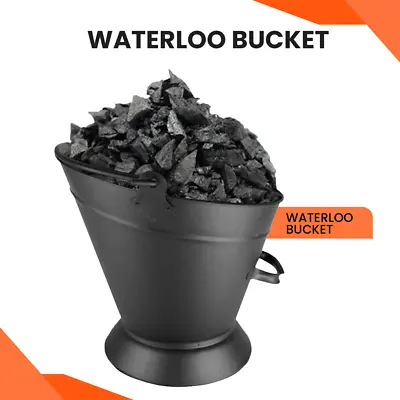 Waterloo Style Black Coal Bucket Scuttle Hod Fireside Log Wood Ash Fuel Storage • £17.19