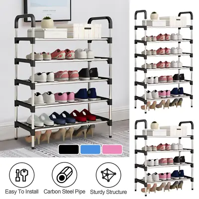 £12.99 • Buy Portable 4-6 Tier Shoe Rack Stand Compact Space Saving Storage Organiser Shelf