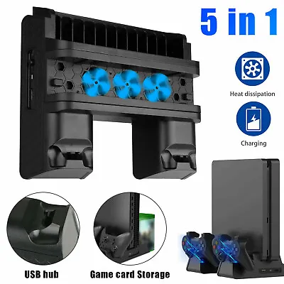$30.89 • Buy Vertical Stand Charger Cooling Fan Charging Station For PS4/Slim/Pro Controller