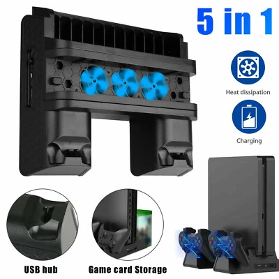 $30.89 • Buy Vertical Stand Charger Cooling Fan Charging Station For PS4/Slim/Pro Controller