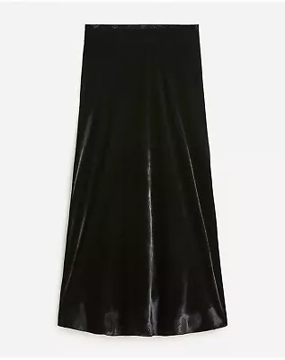 NWT JCREW Gwyneth Slip Skirt In Velvet Black Medium • $32