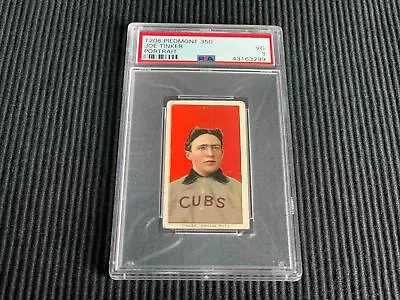 T206 Piedmont 350 Joe Tinker *centered Vintage Psa 3 Vg*  Chicago Cubs • $999.99