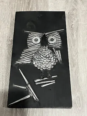 Vintage Nail Art Owl Wall Hanging  • $20