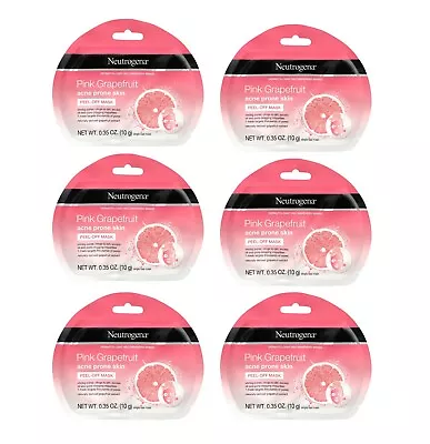 6 X Neutrogena Oil Free Pink Grapefruit Acne Prone Skin Peel-Off Mask 10g • $44.95