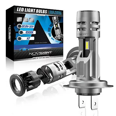 NOVSIGHT H7 LED Headlight Globe Canbus Compact Bulb Kit H/L Beam White Plug&Play • $30.59