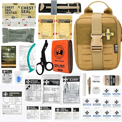 RHINO RESCUE First Aid Kit Molle IFAK Medical Pouch For Tactical Car Camping • £74.99