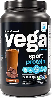 Vega Sport Chocolate Vegan Protein Powder - 30g Plant-Based Protein Low Carb D • $63.54