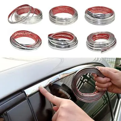 1M Chrome Trim Molding Strip Car Door Window Bumper Side Trime Mirror Protector • $9.99